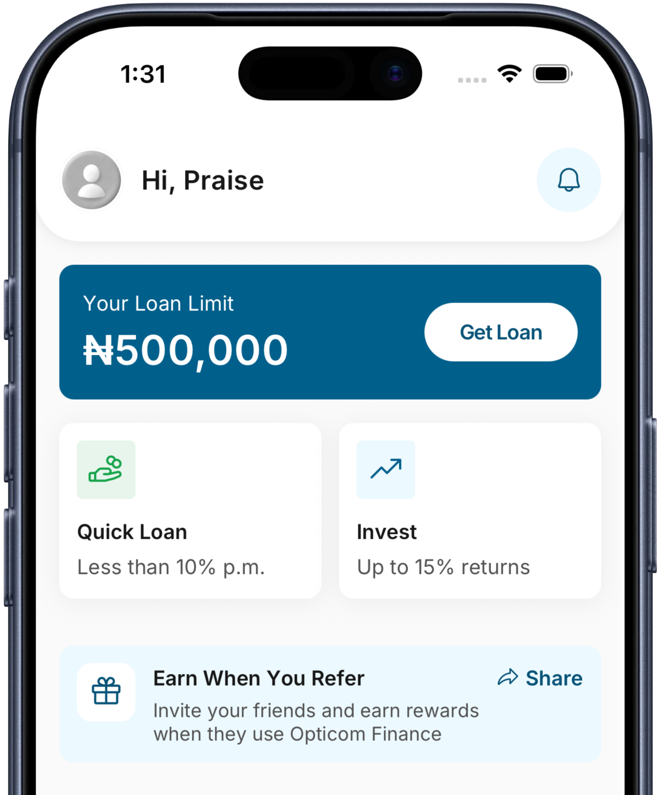 OptiCash app preview